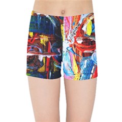 Red Aeroplane 6 Kids  Sports Shorts by bestdesignintheworld