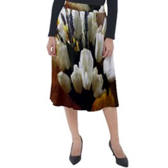 Tulips 1 3 Classic Velour Midi Skirt  by bestdesignintheworld