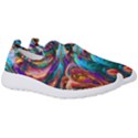 Seamless Abstract Colorful Tile Men s Slip On Sneakers View3