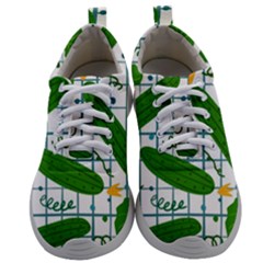 Seamless Pattern With Cucumber Mens Athletic Shoes by Wegoenart