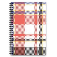 Plaid Mosaic Pixel Seamless Pattern 5 5  X 8 5  Notebook by Wegoenart