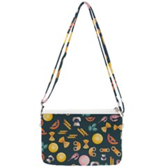 Italian Food Seamless Pattern Double Gusset Crossbody Bag by Wegoenart