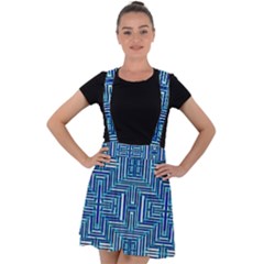 Abstract-r-7 Velvet Suspender Skater Skirt by ArtworkByPatrick