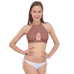 Persia Cross Front Halter Bikini Top by deformigo