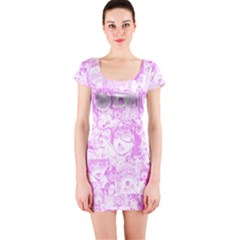 Pink Hentai  Short Sleeve Bodycon Dress by thethiiird