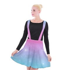 Pastel Goth Galaxy  Suspender Skater Skirt by thethiiird