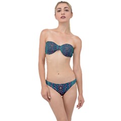 Japanese Sakura Blossoms On The Mountain Classic Bandeau Bikini Set by pepitasart
