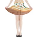 Floral Background Abstract Pattern Mini Flare Skirt View3