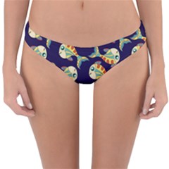 Fish Background Abstract Animal Reversible Hipster Bikini Bottoms by Vaneshart