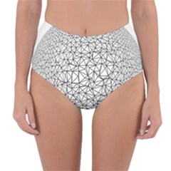 Triangle Poly Low Poly Background Reversible High-waist Bikini Bottoms by Vaneshart