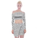 Triangle Poly Low Poly Background Off Shoulder Top with Mini Skirt Set View1
