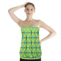 Pattern Tiles Square Design Modern Strapless Top View1