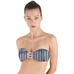 Architecture Structure Glass Metal Twist Bandeau Bikini Top by Vaneshart