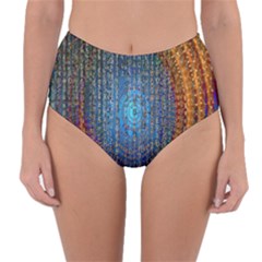 Matrix Technology Data Digital Reversible High-waist Bikini Bottoms by Vaneshart