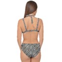Urban Art Textured Print Pattern Double Strap Halter Bikini Set View2