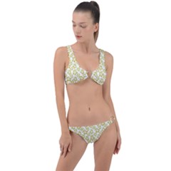 Cute Flowers - Ceylon Yellow Ring Detail Crop Bikini Set by FashionBoulevard