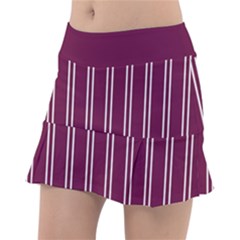 Nice Stripes - Boysenberry Purple Tennis Skorts by FashionBoulevard