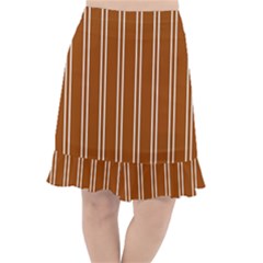 Nice Stripes - Burnt Orange Fishtail Chiffon Skirt by FashionBoulevard
