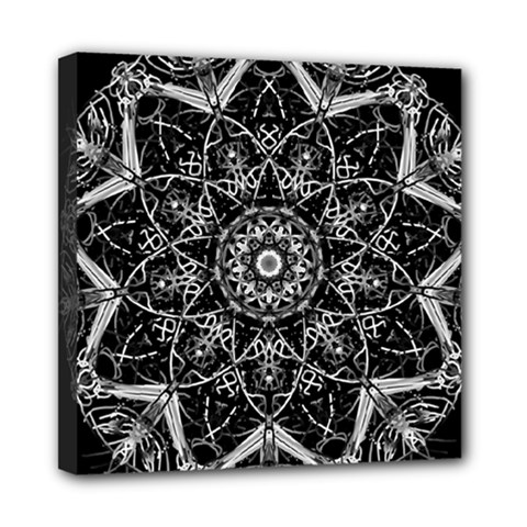 Black And White Pattern Mini Canvas 8  X 8  (stretched) by Sobalvarro