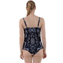 Black And White Pattern Twist Front Tankini Set View2
