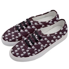 White Rose In Maroon Women s Classic Low Top Sneakers by snowwhitegirl