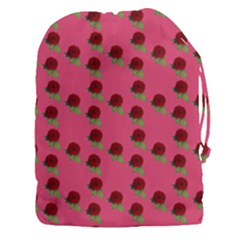 Rose In Mexican Pink Drawstring Pouch (3xl) by snowwhitegirl