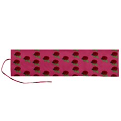 Rose In Mexican Pink Roll Up Canvas Pencil Holder (l) by snowwhitegirl