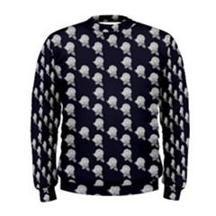 White Rose In Blue Men s Sweatshirt by snowwhitegirl