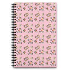 Robin Art Pink Pattern 5 5  X 8 5  Notebook by snowwhitegirl