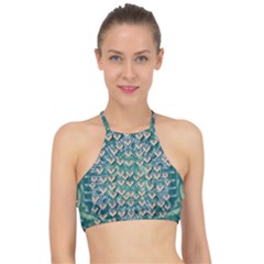 Heavy Metal Hearts And Belive In Sweet Love Racer Front Bikini Top by pepitasart