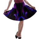 Demon Ethnic Mask Extreme Close Up Illustration A-line Skater Skirt View1