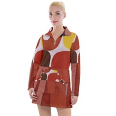 Sophie Taeuber Arp, Composition À Motifs D arceaux Ou Composition Horizontale Verticale Women s Long Sleeve Casual Dress by Sobalvarro