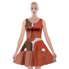 Sophie Taeuber Arp, Composition À Motifs D arceaux Ou Composition Horizontale Verticale Velvet Skater Dress by Sobalvarro