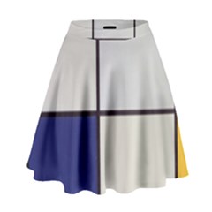 Tableau I, By Piet Mondriaan High Waist Skirt by Sobalvarro