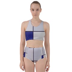Tableau I, By Piet Mondriaan Racer Back Bikini Set by Sobalvarro