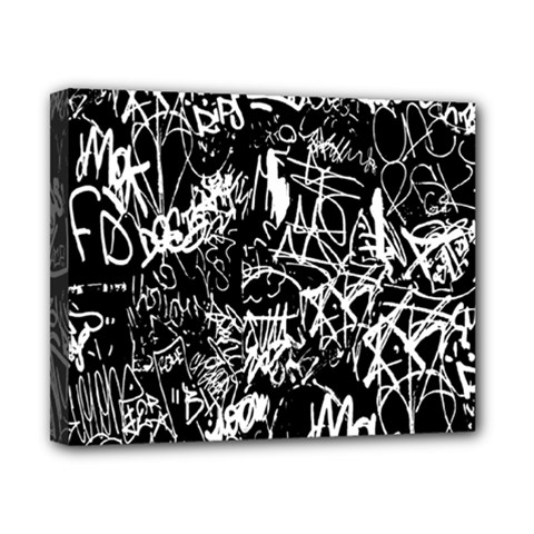 Graffiti Abstract Collage Print Pattern Canvas 10  X 8  (stretched) by dflcprintsclothing