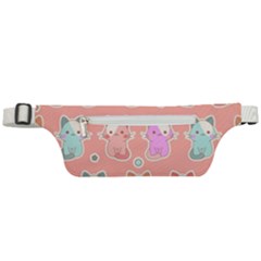 Cute Kawaii Kittens Seamless Pattern Active Waist Bag by Vaneshart