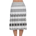 Borders Ikat Ethnic Frame Tribal Velvet Flared Midi Skirt View2