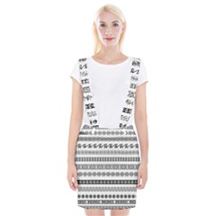 Borders Ikat Ethnic Frame Tribal Braces Suspender Skirt by Wegoenart