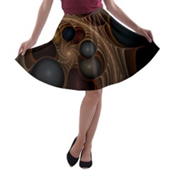 Fractal Fantasy Design Construction A-line Skater Skirt by Wegoenart