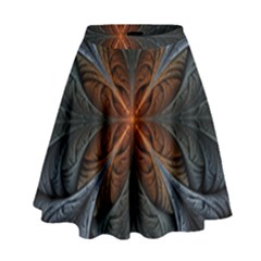 Art Abstract Fractal Pattern High Waist Skirt by Wegoenart