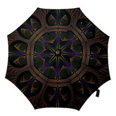 Fractal Abstract Background Pattern Hook Handle Umbrellas (medium) by Wegoenart