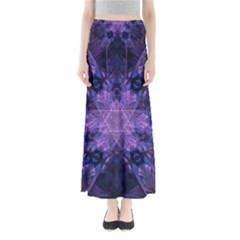 Fractal Symbol Pattern Design Full Length Maxi Skirt by Wegoenart