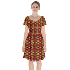 Rby-c-5-3 Short Sleeve Bardot Dress by ArtworkByPatrick