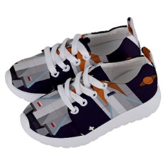 Rocket Space Universe Spaceship Kids  Lightweight Sports Shoes by Wegoenart