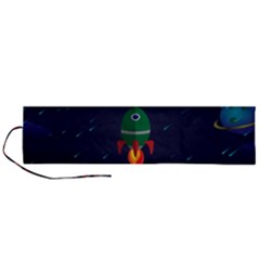 Rocket Halftone Astrology Astronaut Roll Up Canvas Pencil Holder (l) by Wegoenart