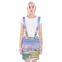 Vacation Island Sunset Sunrise Braces Suspender Skirt by Wegoenart