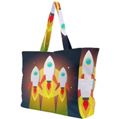 Rocket Take Off Missiles Cosmos Simple Shoulder Bag by Wegoenart