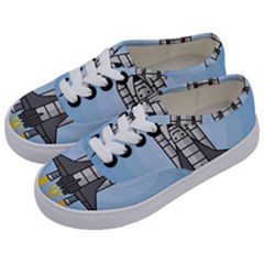 Rocket Shuttle Spaceship Science Kids  Classic Low Top Sneakers by Wegoenart