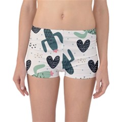 Cute Cactus Plants Seamless Pattern With Children Drawing Baby Kids Apparel Fashion Reversible Boyleg Bikini Bottoms by Nexatart